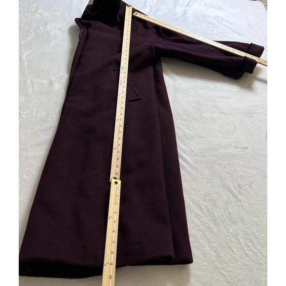 Forecaster of Boston Women’s Wool Coat Size 1X 18 Purple Velvet Trim Classic Lux - Picture 9 of 10